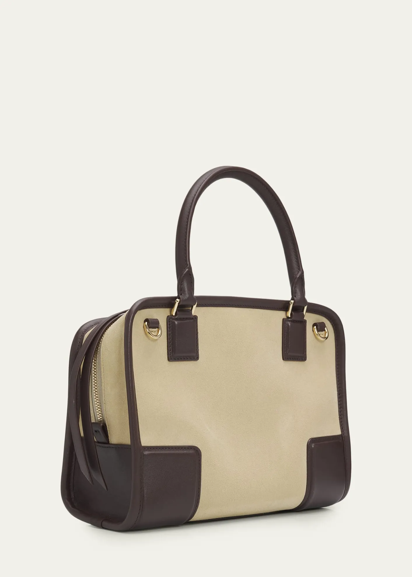 LoeweAmazona 180 Top-Handle Bag in Suede & Leather