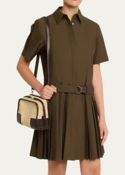 LoeweAmazona 180 Top-Handle Bag in Suede & Leather