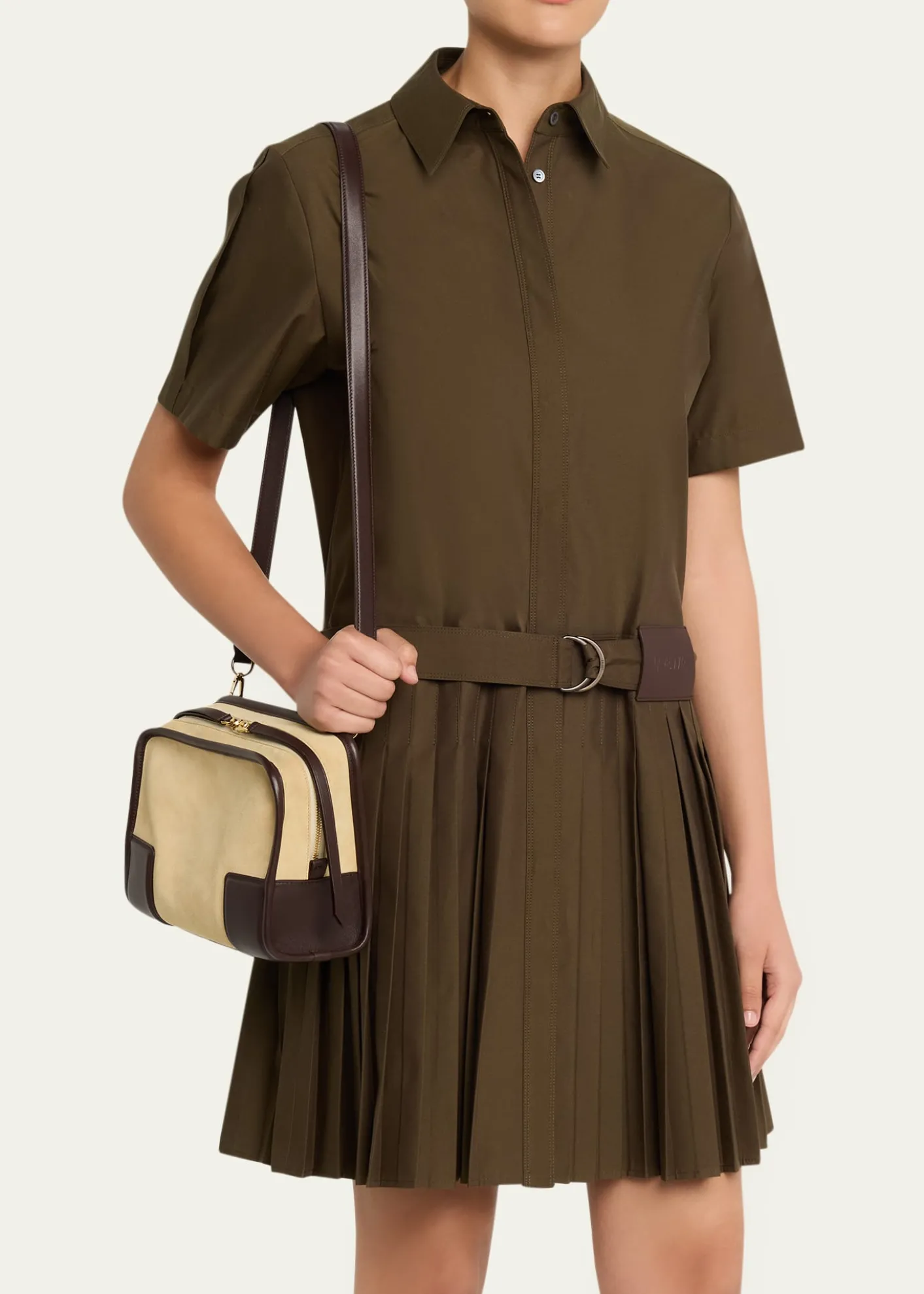 LoeweAmazona 180 Top-Handle Bag in Suede & Leather