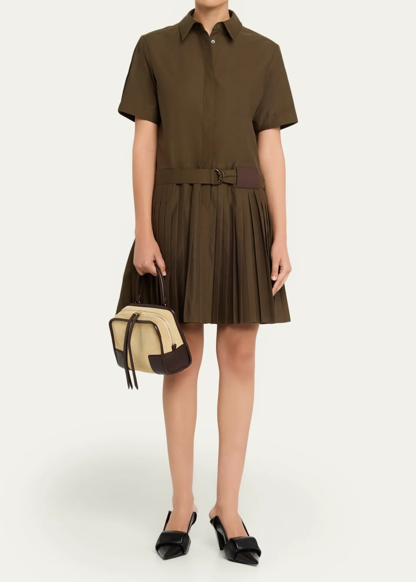 LoeweAmazona 180 Top-Handle Bag in Suede & Leather