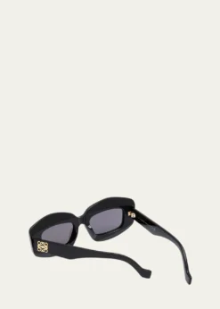LoeweAnagram Acetate Rectangle Sunglasses