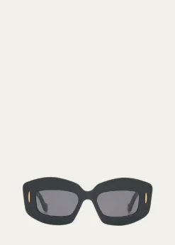 LoeweAnagram Acetate Rectangle Sunglasses