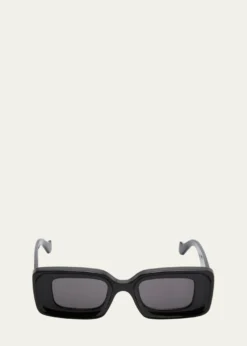 LoeweAnagram Beveled Acetate Rectangle Sunglasses