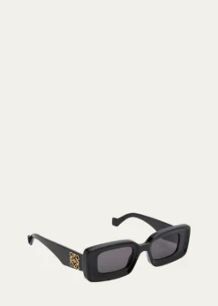 LoeweAnagram Beveled Acetate Rectangle Sunglasses