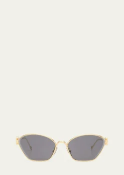 LoeweAnagram Golden Metal Cat-Eye Sunglasses