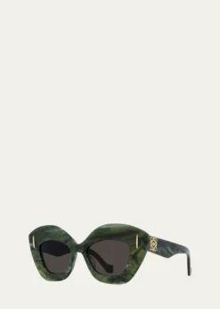 LoeweAnagram Acetate Butterfly Sunglasses