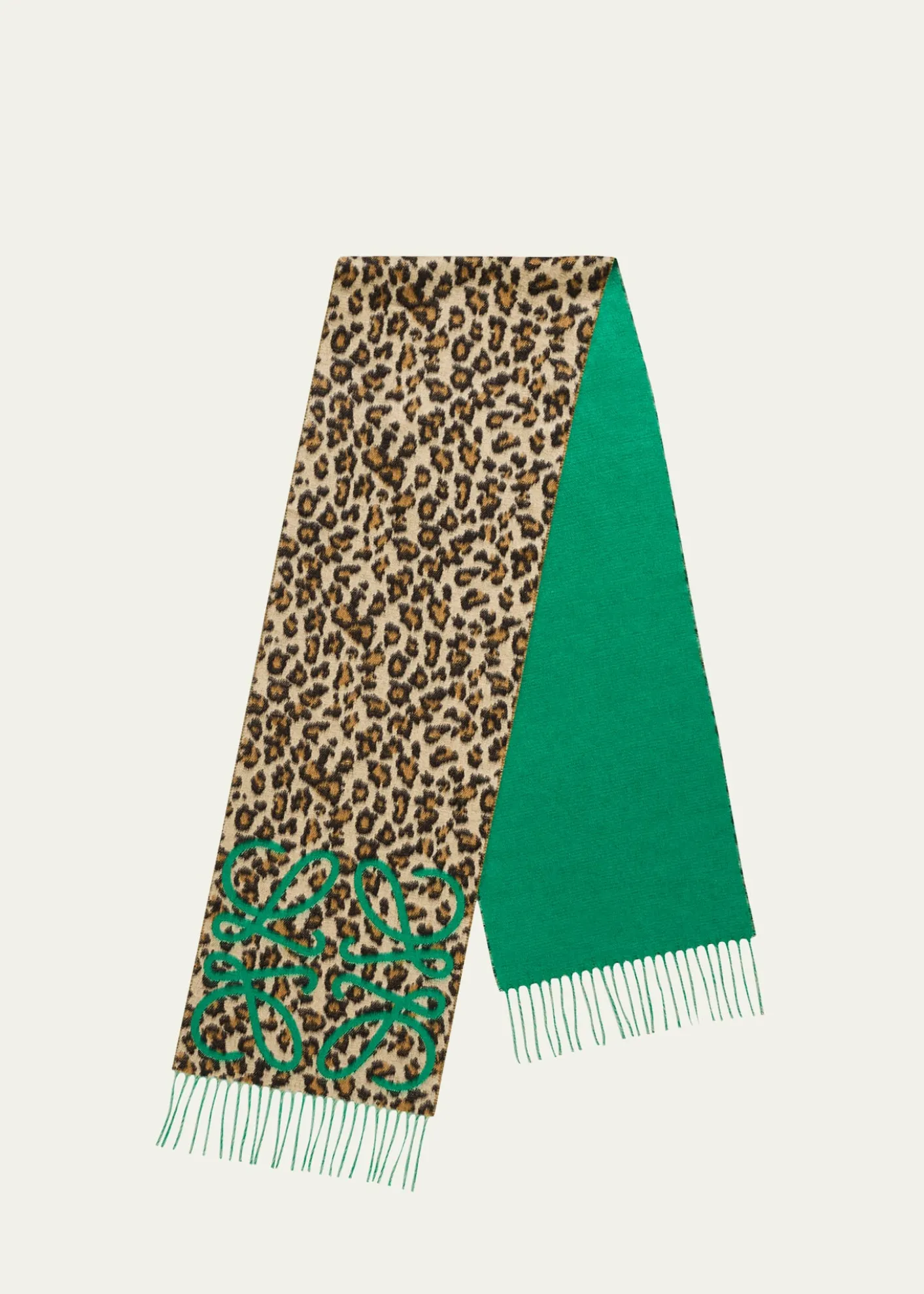 LoeweAnagram Leopard-Print Cashmere Scarf