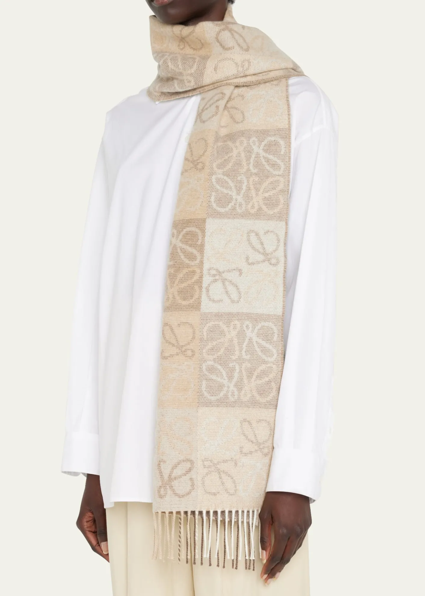 LoeweAnagram Logo Cashmere-Blend Scarf