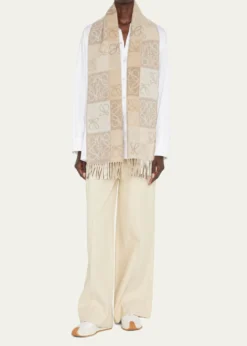 LoeweAnagram Logo Cashmere-Blend Scarf