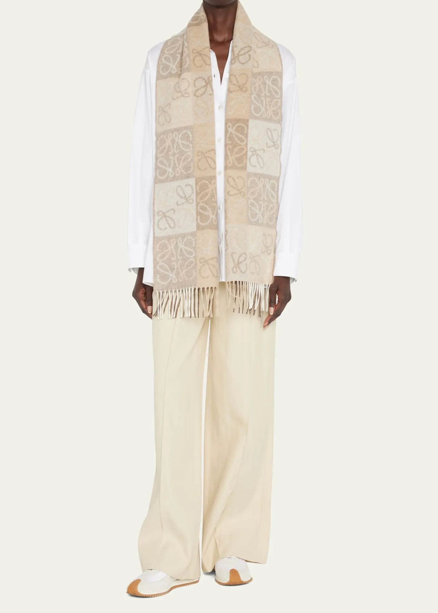 LoeweAnagram Logo Cashmere-Blend Scarf