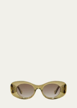 LoeweAnagram 49mm Oval Acetate Sunglasses