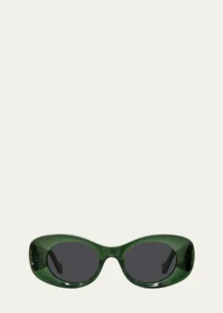 LoeweAnagram 49mm Oval Sunglasses