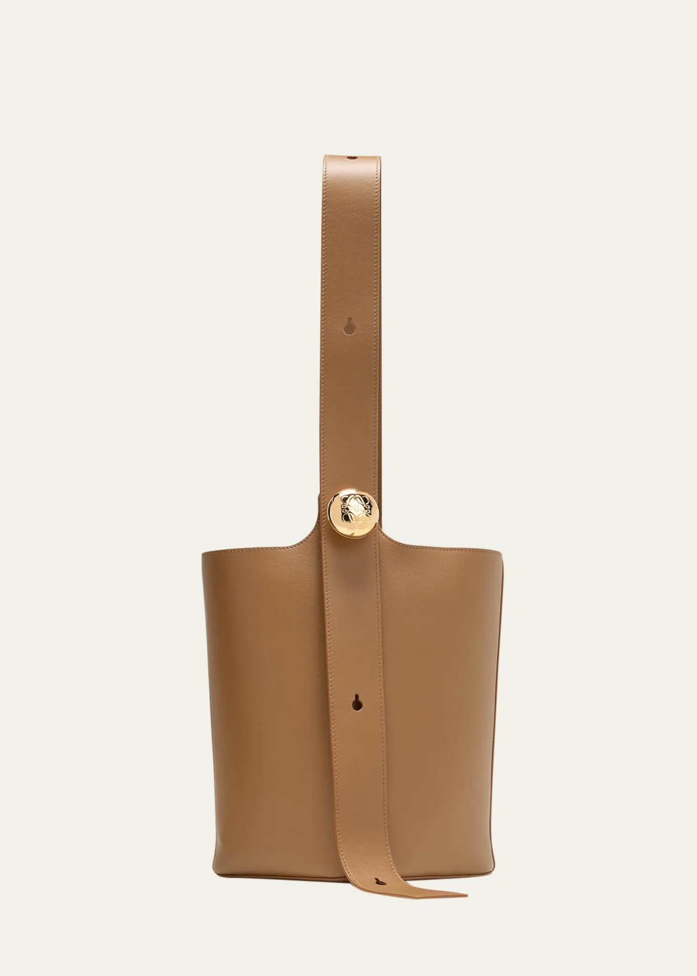 LoeweAnagram Pebble Leather Bucket Bag