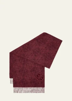 LoeweAnagram-Print Wool Blend Scarf