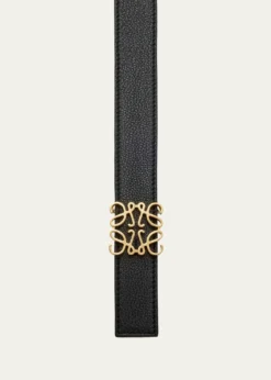 LoeweAnagram Reversible Grained Leather Belt