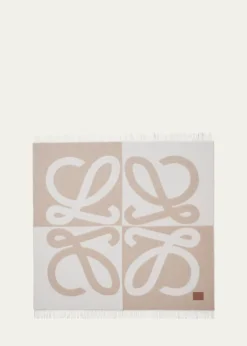 LoeweAnagram Wool/Cashmere Blanket, 55" Square