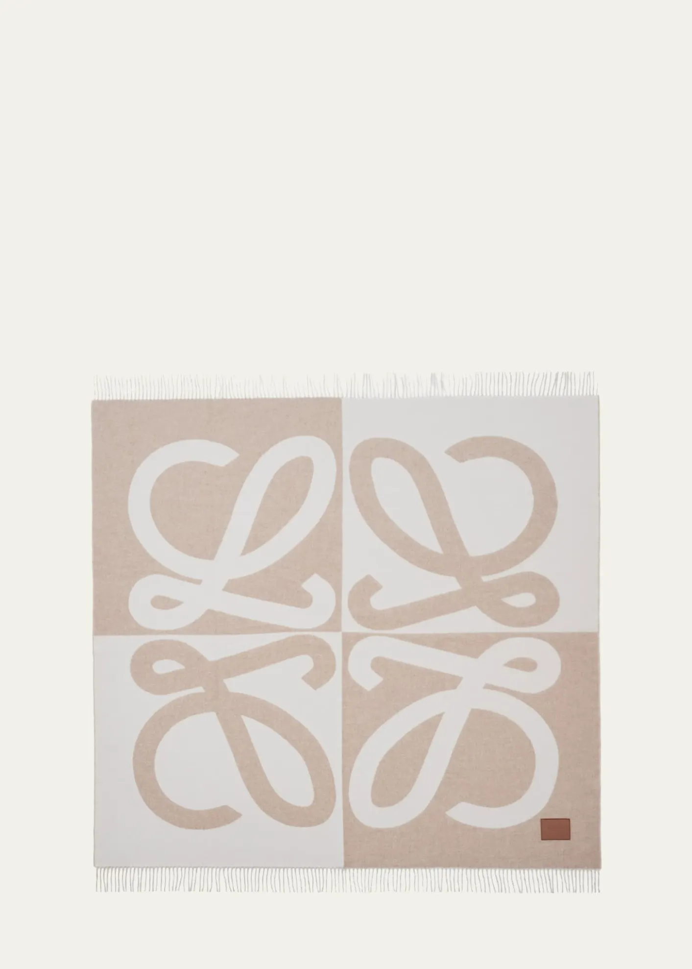 LoeweAnagram Wool/Cashmere Blanket, 55" Square