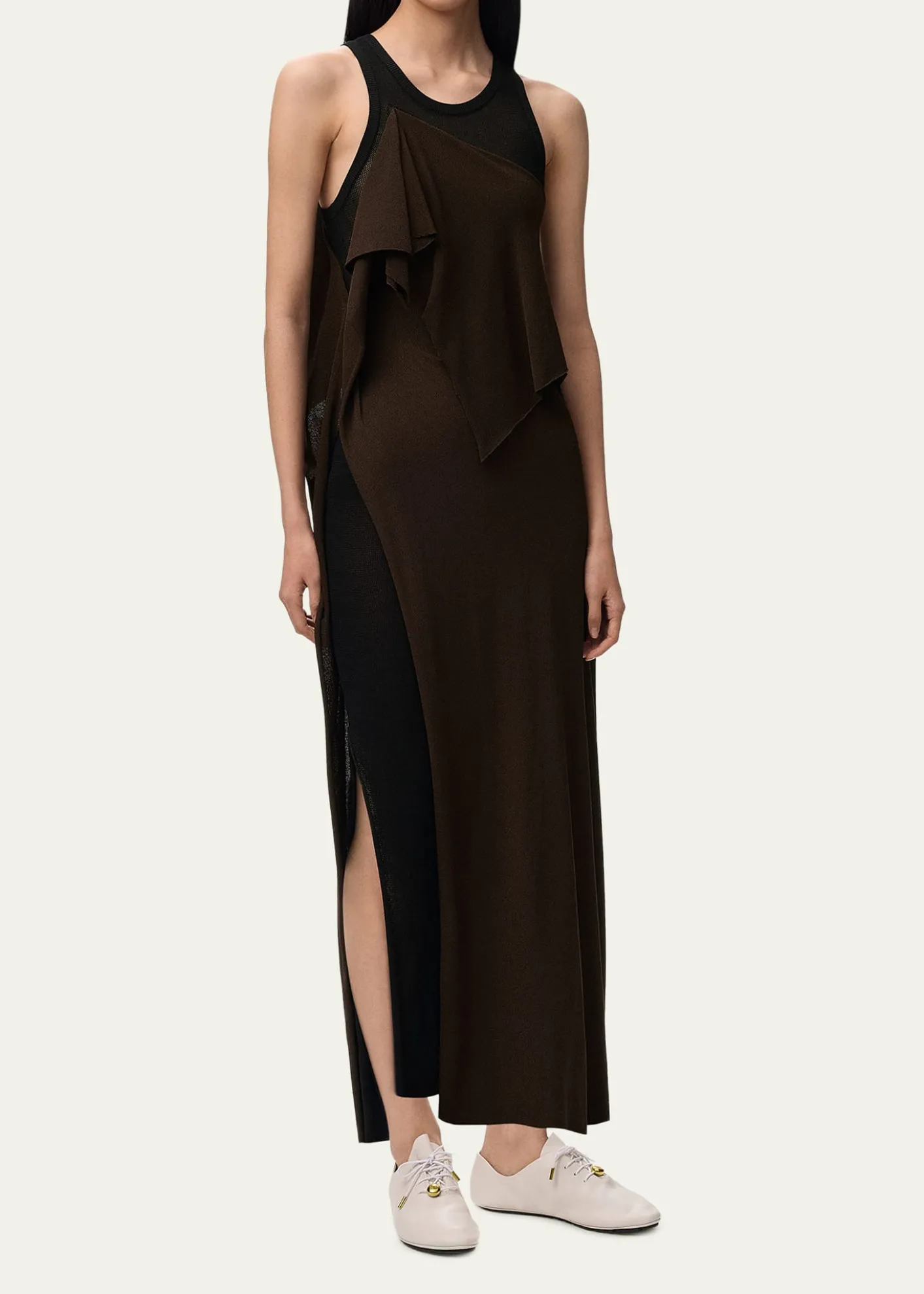 LoeweAsymmetric Layered Maxi Dress