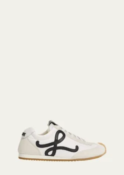 LoeweBallet Runner 2.0 Nylon and Calfskin Low-Top Sneakers