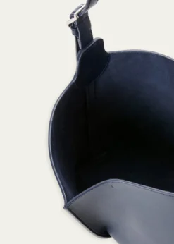 LoeweBilbao Medium Leather and Suede Bucket Bag