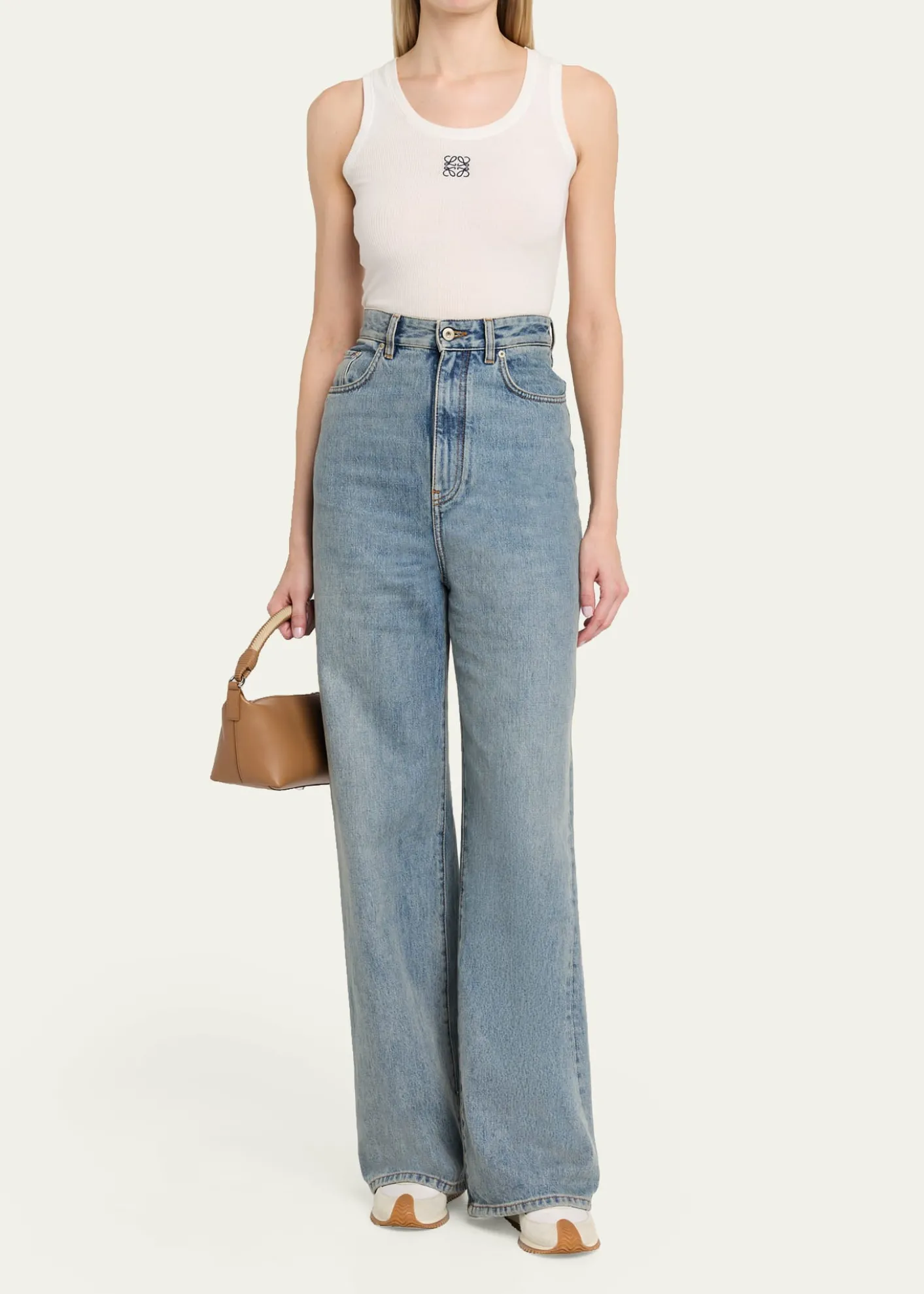 LoeweCala Mini Lambskin Leather Top-Handle Bag