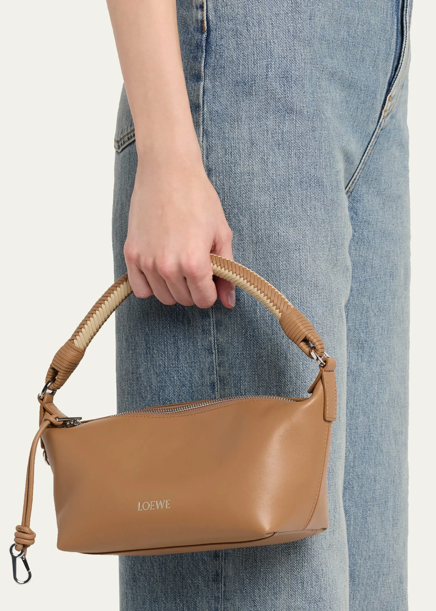 LoeweCala Mini Lambskin Leather Top-Handle Bag