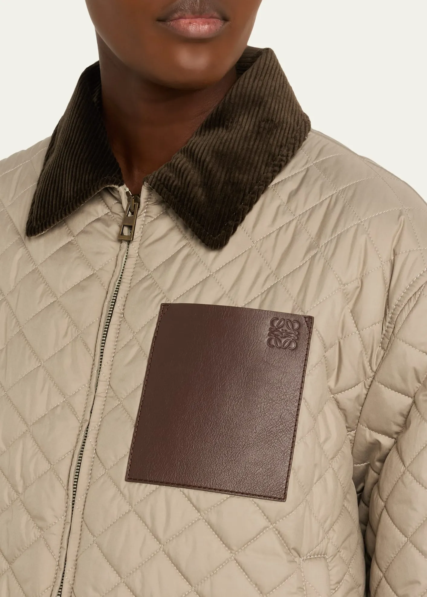 LoeweCorduroy-Collar Quilted Barn Jacket
