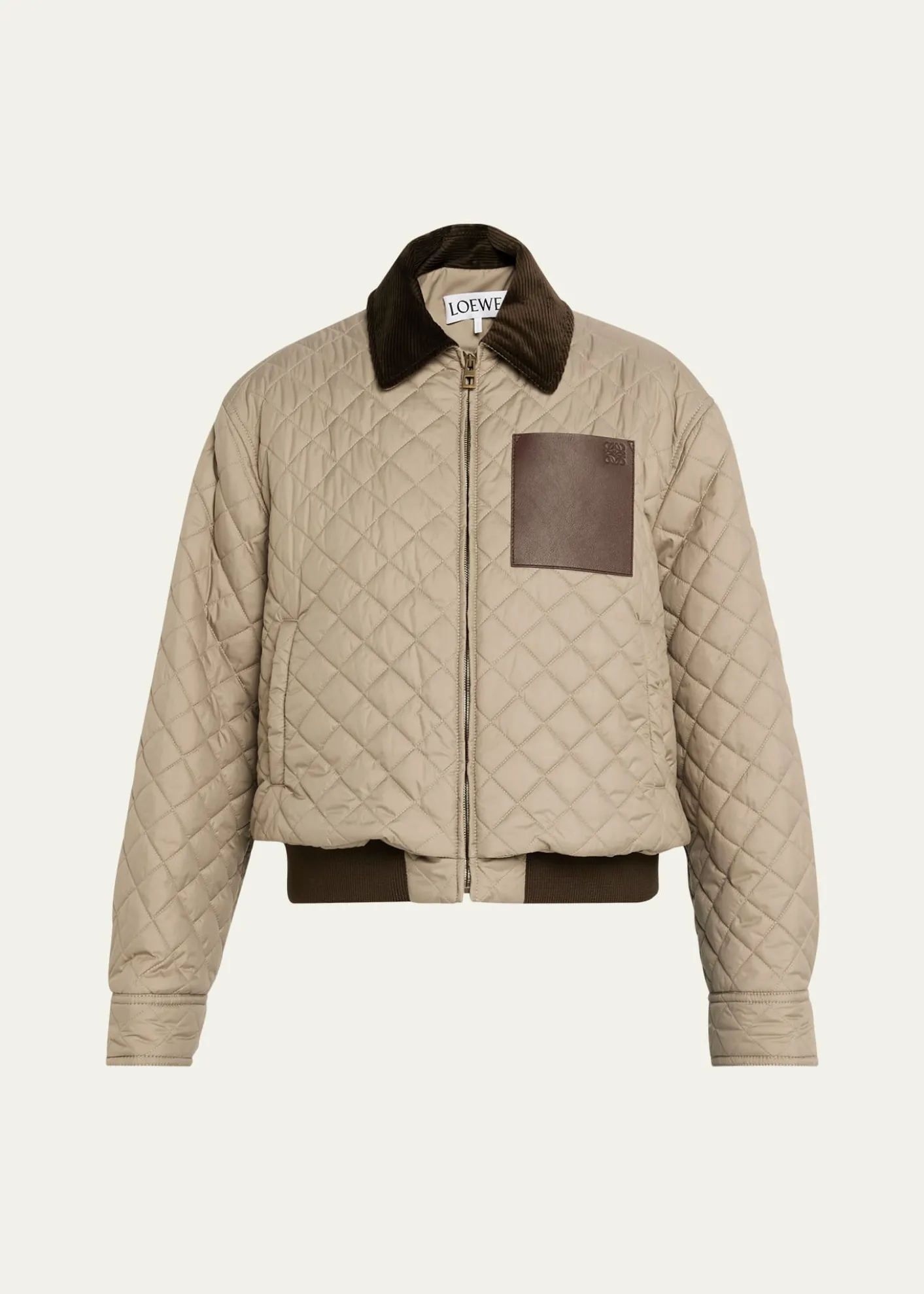 LoeweCorduroy-Collar Quilted Barn Jacket