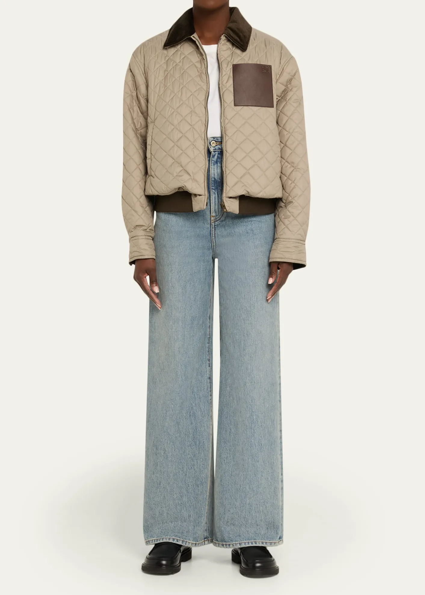 LoeweCorduroy-Collar Quilted Barn Jacket