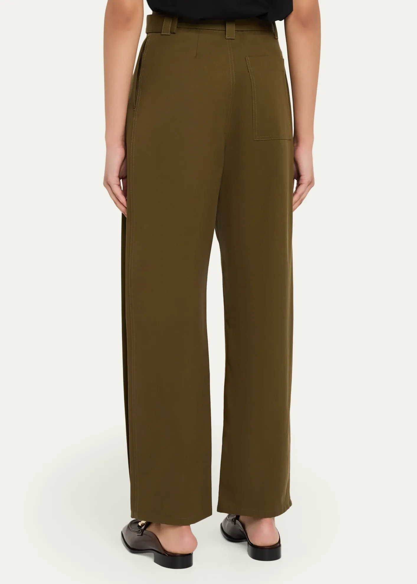 LoeweCotton and Silk Straight-Leg Trousers