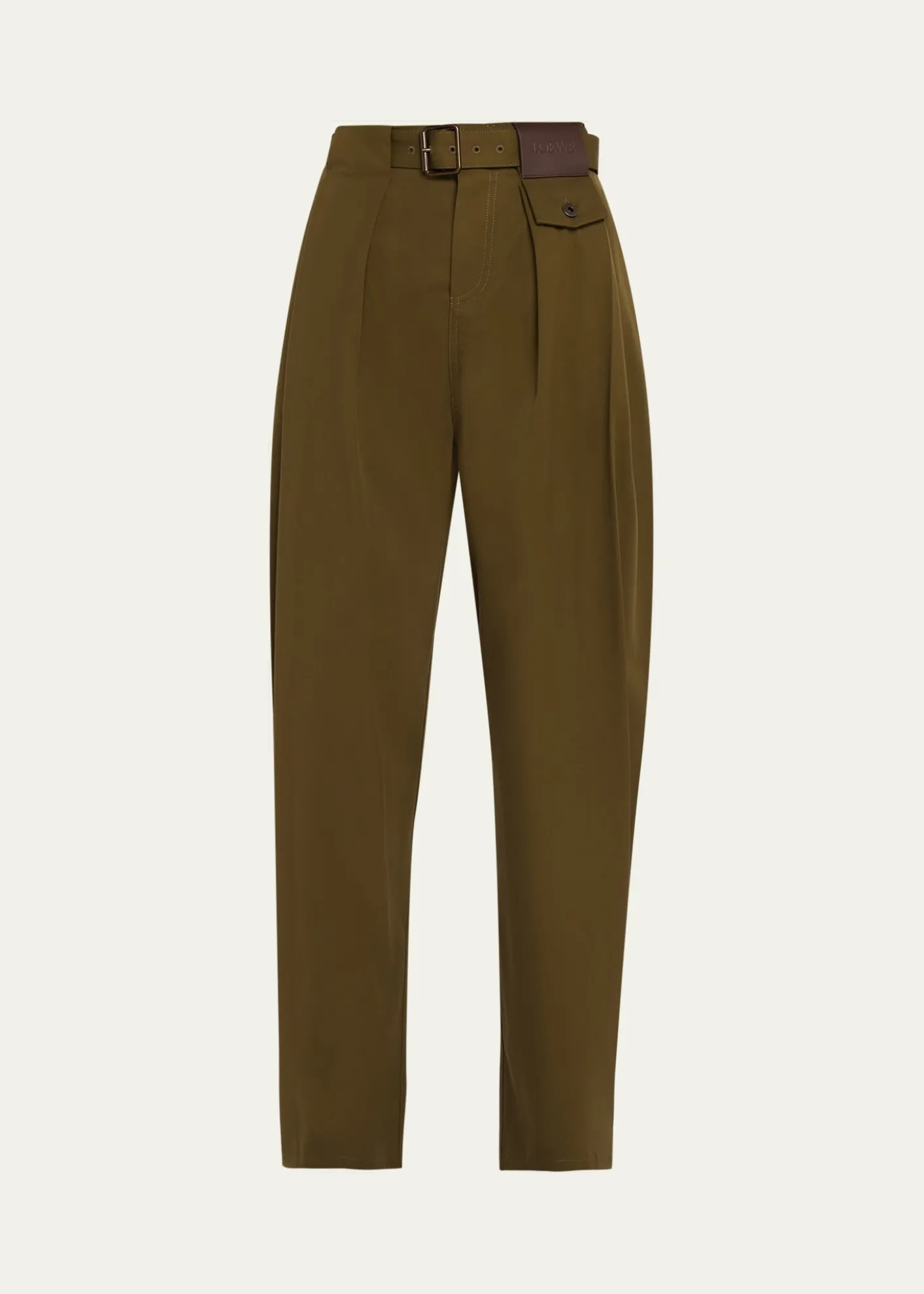 LoeweCotton and Silk Straight-Leg Trousers