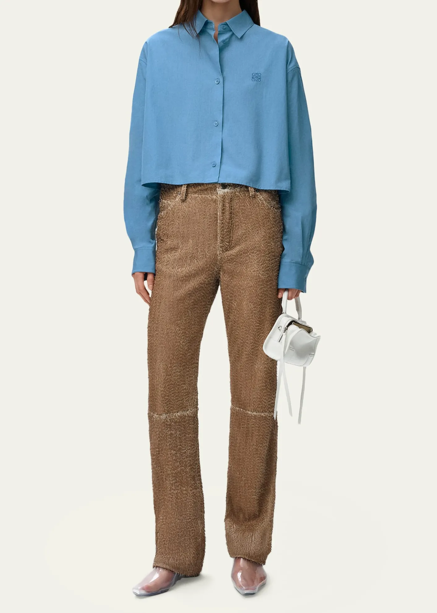 LoeweCotton Poplin Boxy Button-Down Shirt