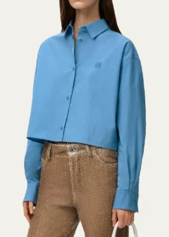 LoeweCotton Poplin Boxy Button-Down Shirt