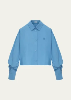 LoeweCotton Poplin Boxy Button-Down Shirt
