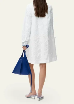 LoeweCrinkled Cotton Poplin Layered Mini Shirtdress