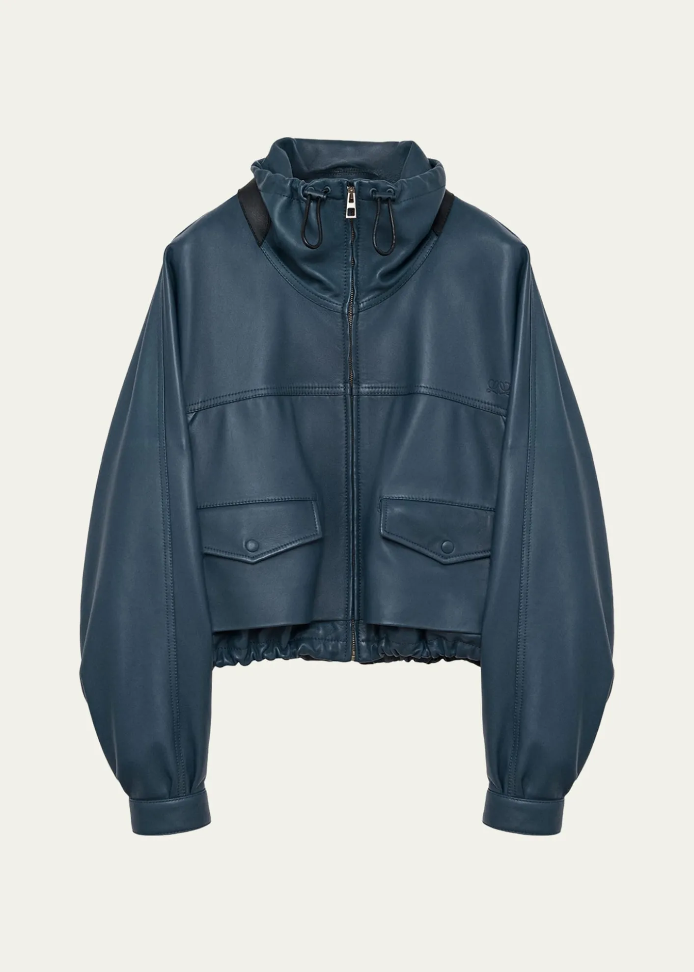 LoeweDouble Layered Leather Zip Jacket