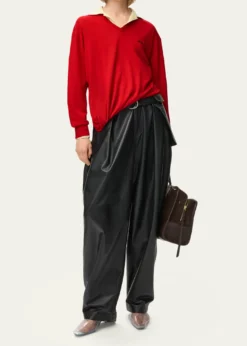 LoeweDraped V-Neck Sweater