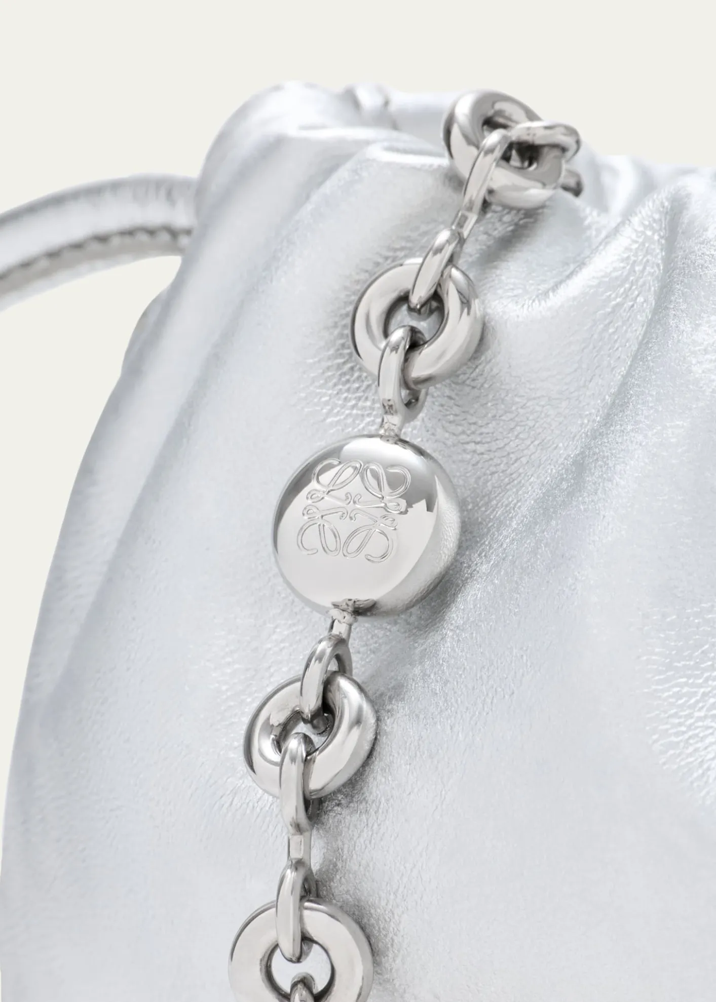 LoeweFlamenco Clutch Bag in Moire-Print Leather
