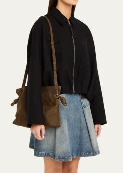 LoeweFlamenco Clutch Bag in Nubuck Leather