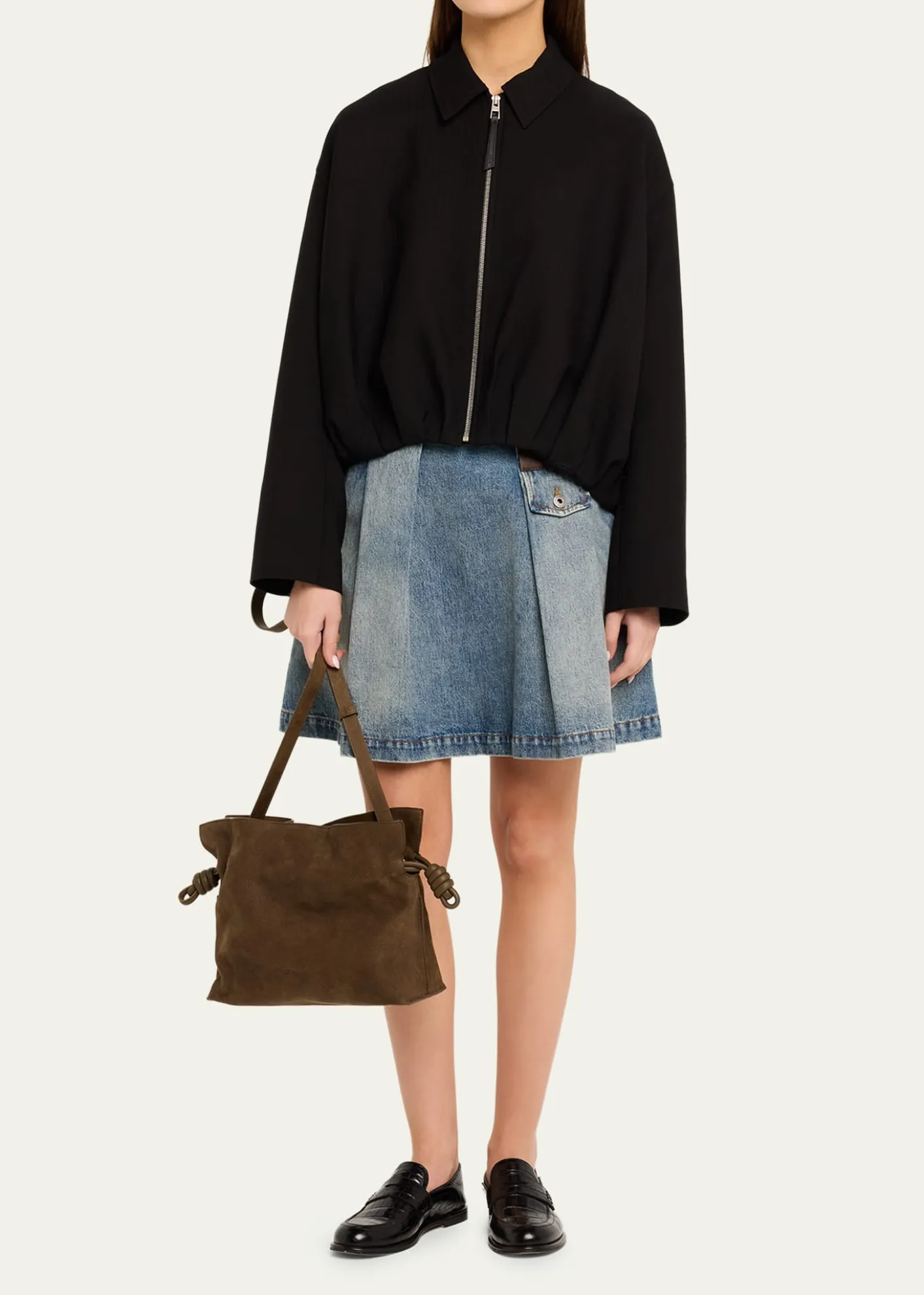 LoeweFlamenco Clutch Bag in Nubuck Leather