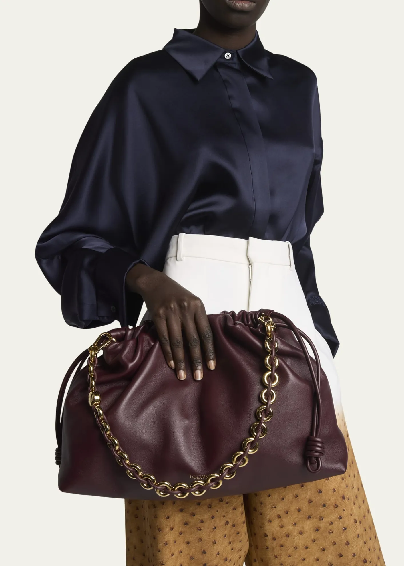 LoeweFlamenco Large Napa Lambskin Shoulder Bag