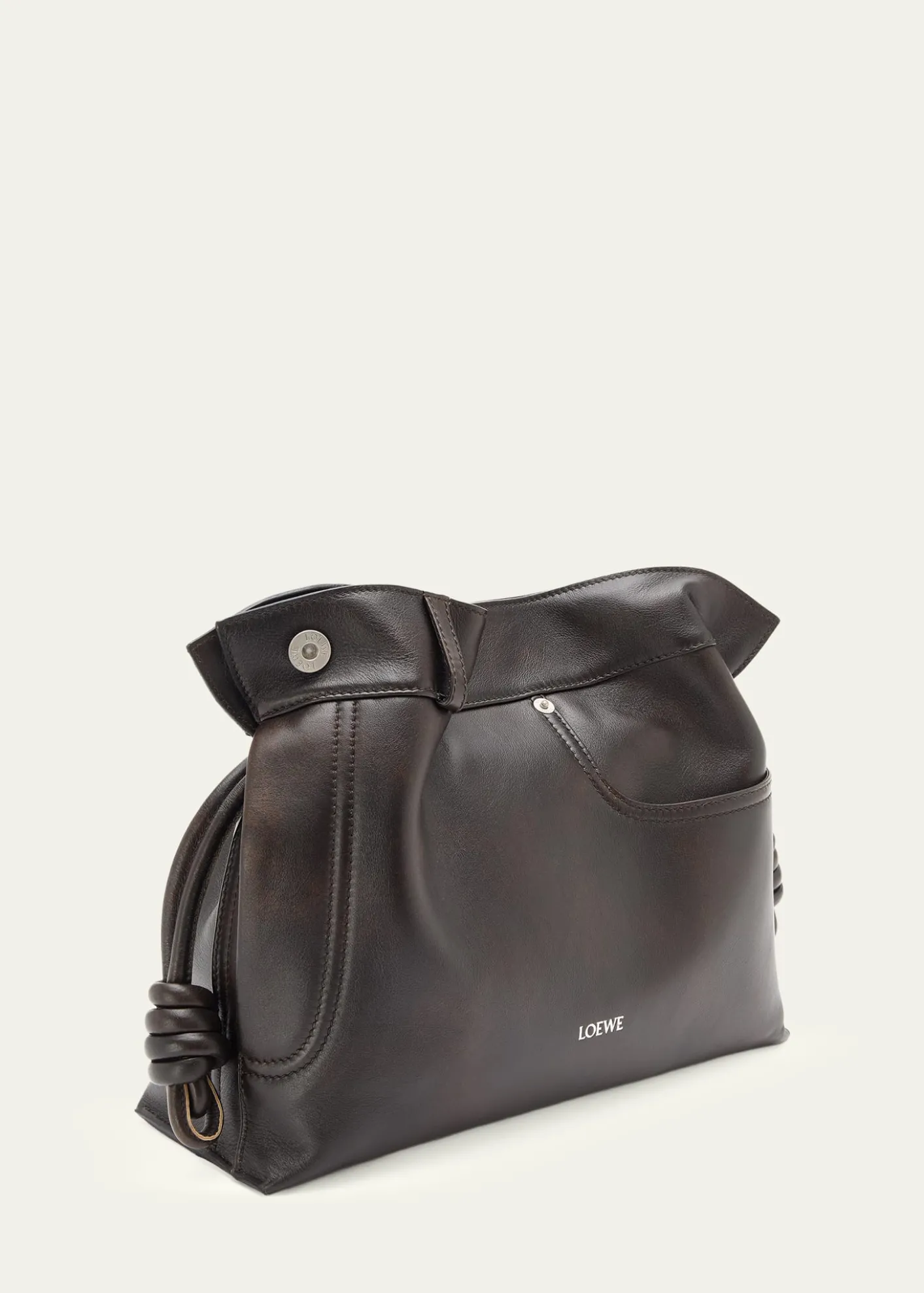 LoeweFlamenco Panta Clutch Bag in Leather