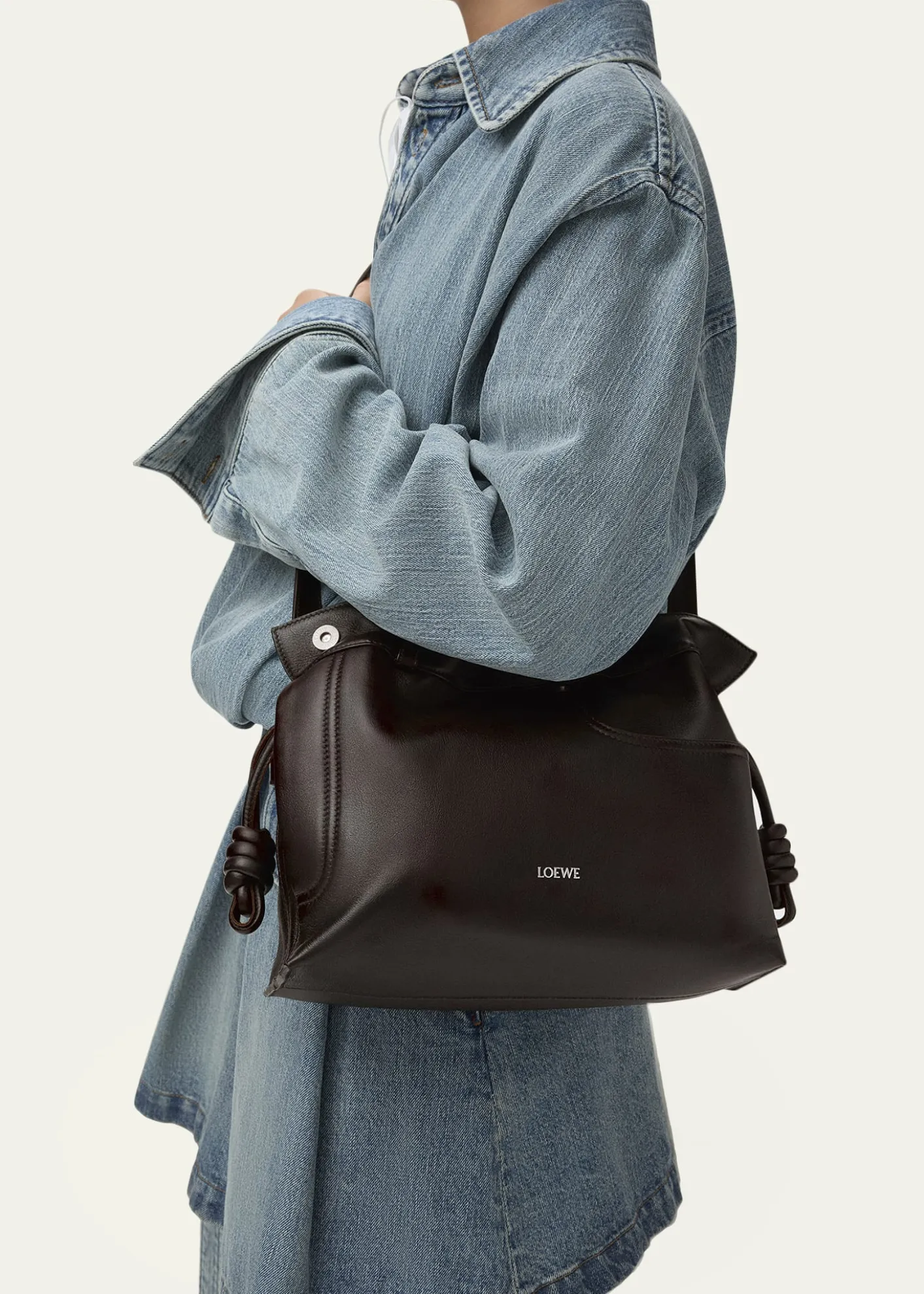 LoeweFlamenco Panta Clutch Bag in Leather