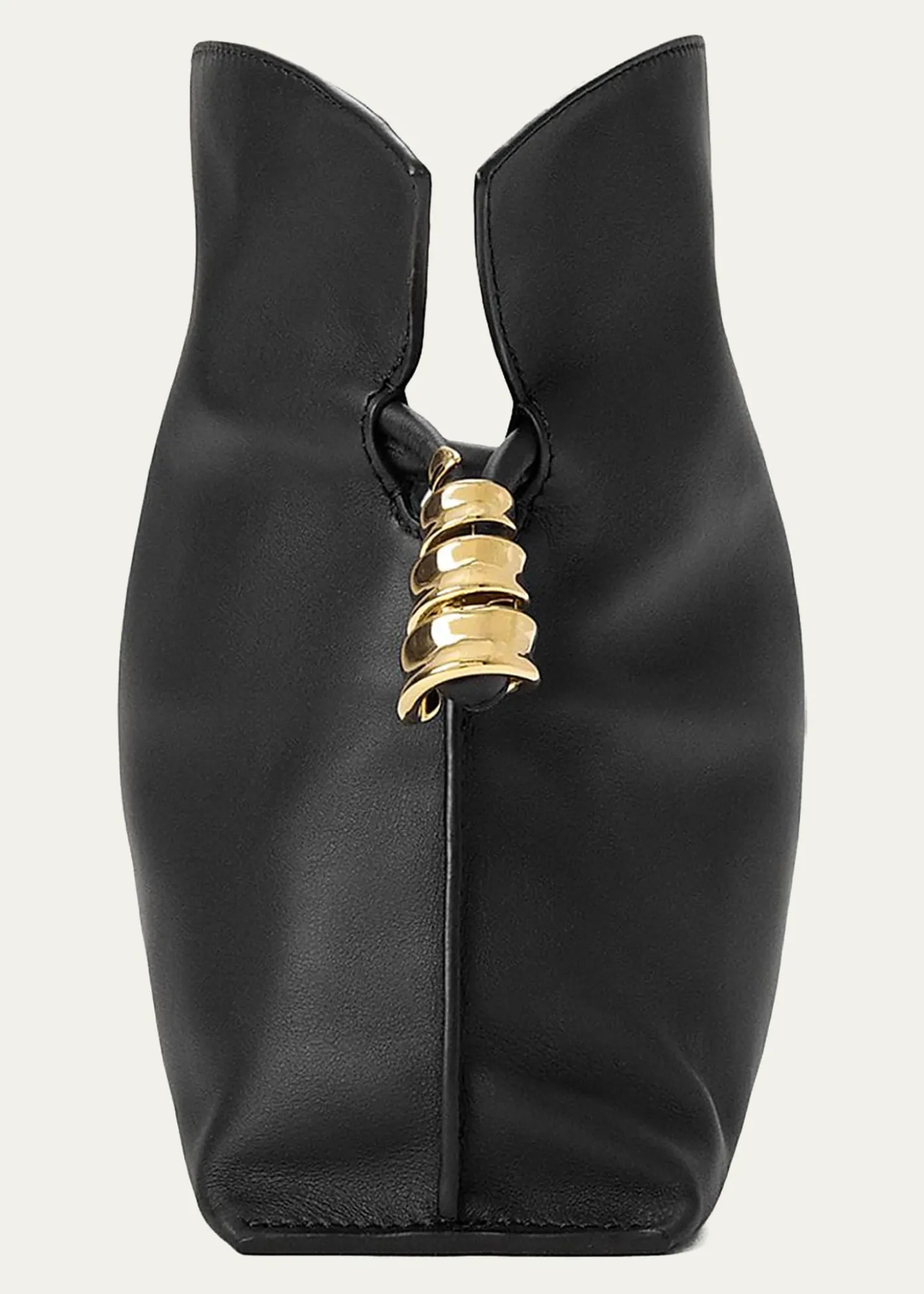 LoeweFlamenco Ruched Clutch Bag in Leather