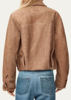 LoeweFringed Leather Balloon Jacket