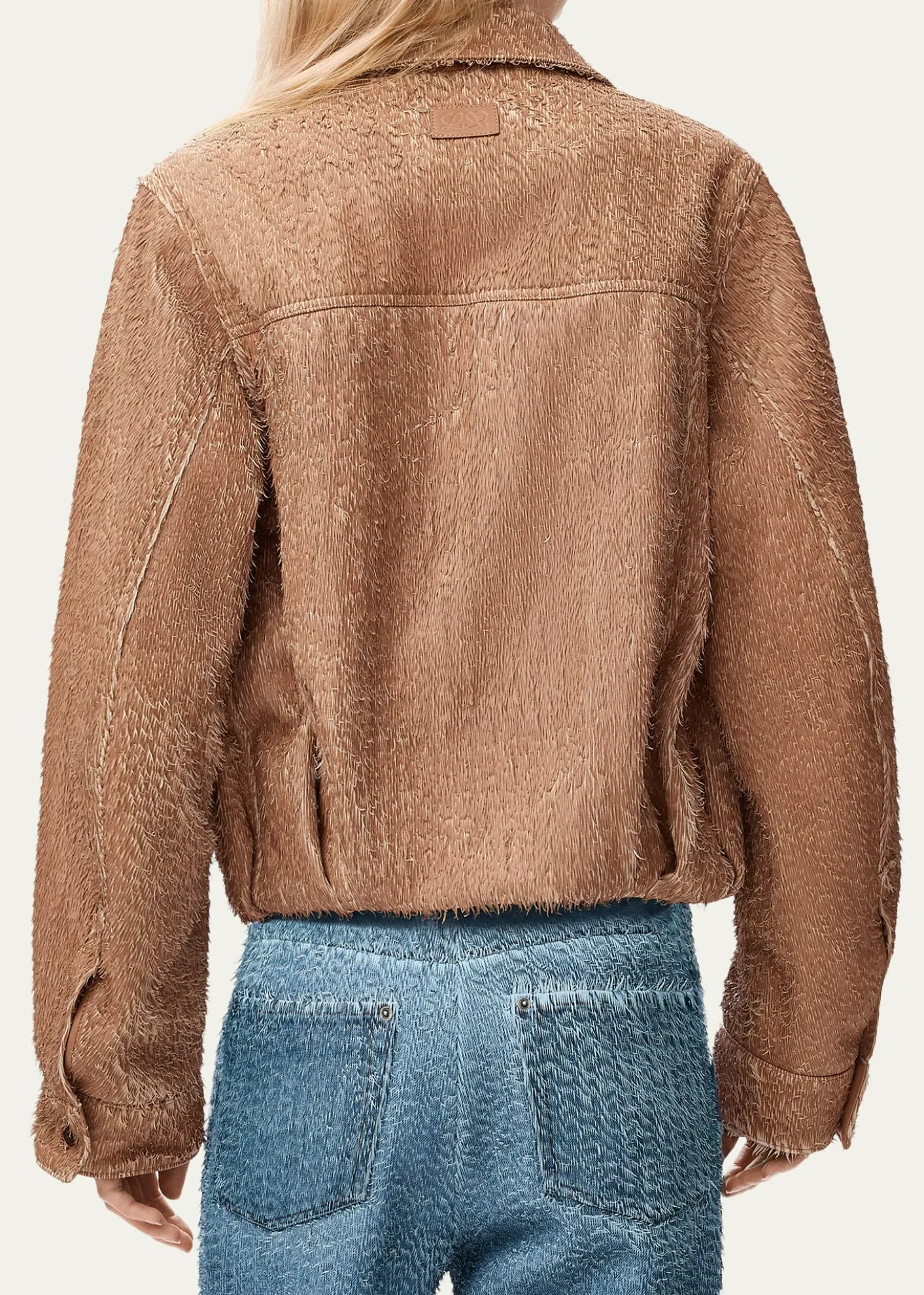 LoeweFringed Leather Balloon Jacket