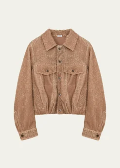 LoeweFringed Leather Balloon Jacket