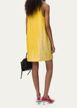 LoeweGradient-Print Crinkled Cotton Mini Shift Dress
