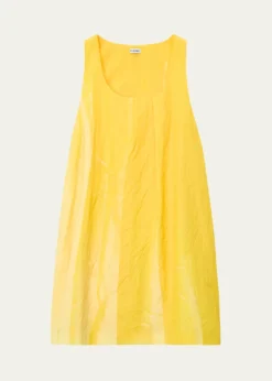 LoeweGradient-Print Crinkled Cotton Mini Shift Dress
