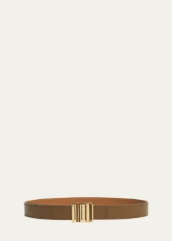 LoeweGraphic Buckle Leather Belt